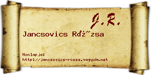 Jancsovics Rózsa névjegykártya